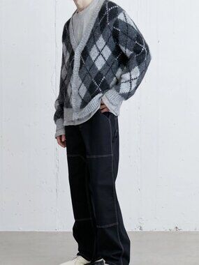 Oak and Fort Mohair Button Up Cardigan - Unisex